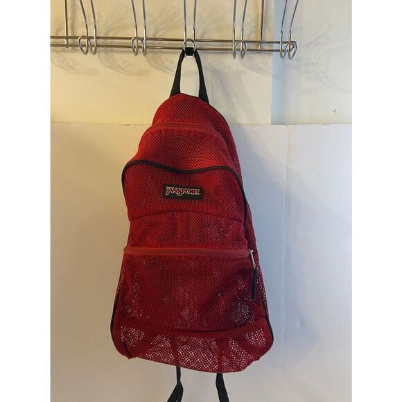 Jansport mesh backpack red 18x12” - Picture 1 of 8